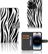 Beschermhoesje Geschikt voor iPhone 15 Pro Smartphone Hoesje Zebra