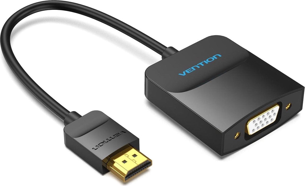 Vention 42154 video kabel adapter 0,15 m HDMI Type A (Standaard) VGA (D-Sub) Zwart