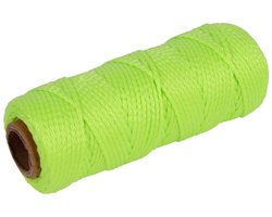 Touw/uitzetkoord neon fluoriscerend - 50 meter - Touwen - Metselkoord - Tuin aanleggen bestrating