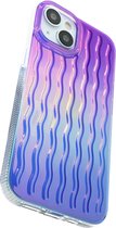 REBUS - Hoesje voor iPhone 14 Plus (6,7 inch), Season Vibes [polycarbonaat], glinsterend kuikenontwerp met golven, schokbestendige hoes. (Autumn)