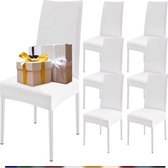 Stoelhoezen, set van 6 stretch stoelhoezen voor eetkamerstoelen, elastisch, moderne universele stoelhoezen voor restaurant, hotel, banket, feest, decoratie (set van 6)