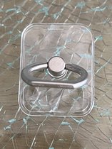 Transparante Ring Houder In De Vorm van een Vierkant Kleur Zilver