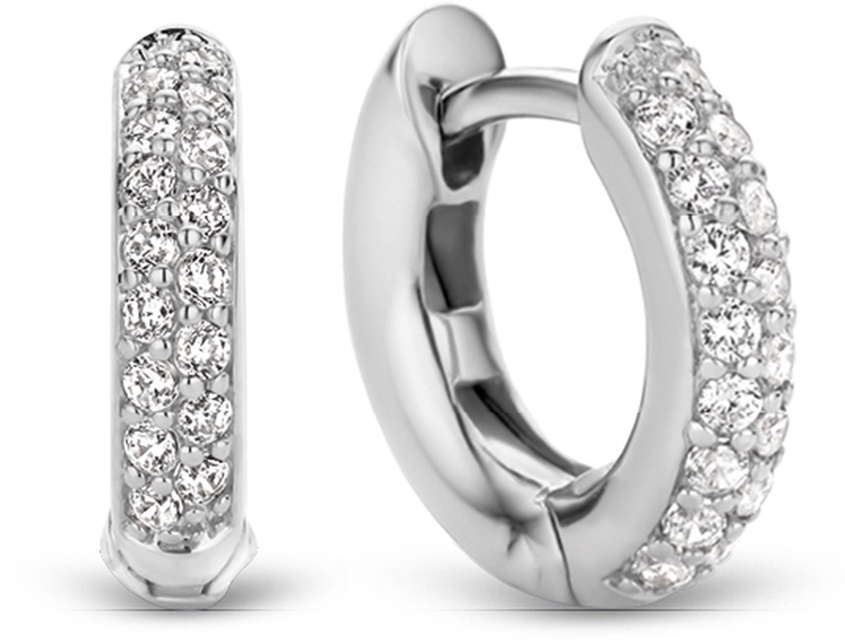 TI SENTO Dames Oorbellen - 925 zilver - Zirconia wit - 7210ZI