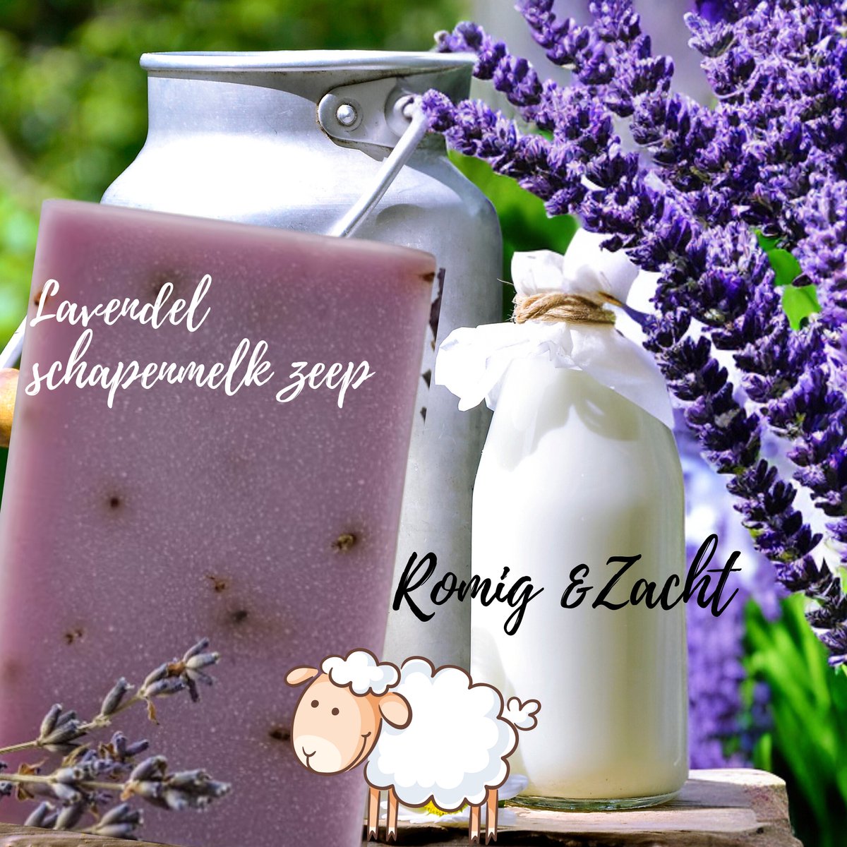 Vom Pullach Hof - Zeepblok Lavendel - Schapenmelk Extra Zachtheid - 100 gram Vrij van Kleurstoffen en Siliconen!