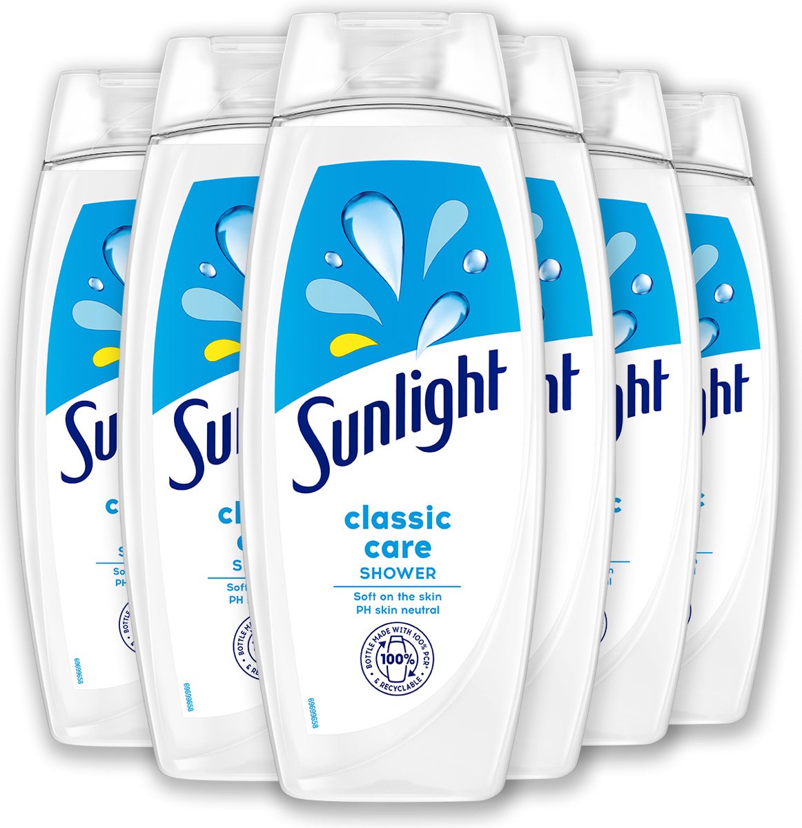 Bol.com Sunlight Zeep - Douchegel - Classic Care - pH-Huidneutraal - Voordeelverpakking 6 x 450 ml aanbieding