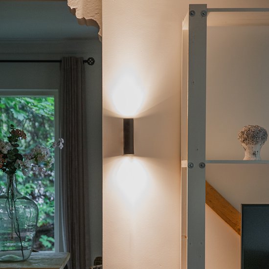 QAZQA - Art Deco Art Deco wandlamp zwart met goud - Emilienne | Woonkamer | Slaapkamer | Keuken - Staal Rond - E27 Geschikt voor LED - Max. 1 x 40 Watt