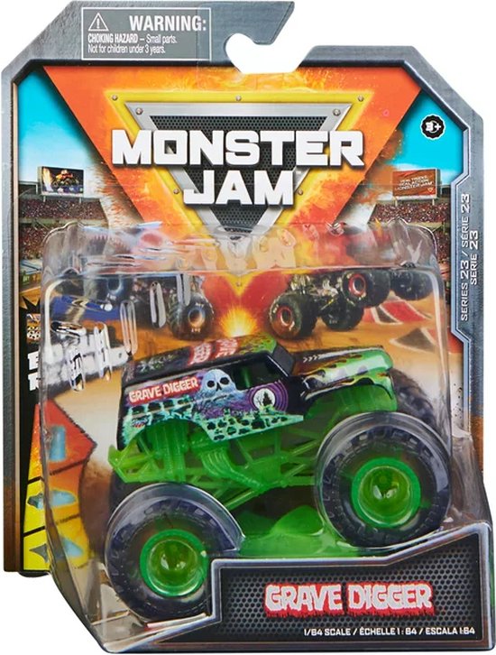Monster Jam truck Grave Digger - monstertruck 9 cm schaal 1:64 | bol.com