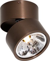QAZQA go nine - Design Plafondspot | Spotje | Opbouwspot - 1 lichts - Ø 11.9 cm - Brons - Woonkamer | Slaapkamer | Keuken