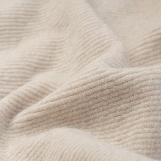 Couverture / Sous-couverture berceau beige - 100% laine mérinos - 60x120cm