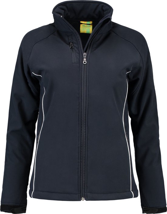 Lemon & Soda Softshell jacket voor dames in de kleur donkerblauw in de maat S.