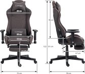 Gaming stoel grijs/rood stof ML-Design
