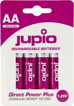 Jupio Rechargeable Batteries AA 2500 mAh 4 pcs DIRECT POWER PLUS - Batterijen Oplaadbaar