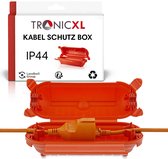 TronicXL 2 stuks IP44 beschermbehuizing voor verlengkabel connector, verbindingskabel, kabelbox, box, organizer, beheer, kabelbehuizing, beschermhoes, beschermbox, veiligheidsbox