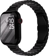 Strap-it Premium titanium band - geschikt voor Apple Watch Series 1/2/3/4/5/6/7/8/SE/Ultra - afmetingen 42mm / 44mm / 45mm / 49mm (zwart)