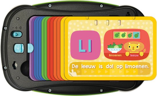 Engels en Spaans tweetalig leertablet speelgoed met klein LED-scherm van Boxiki kids | ABC, dieren, fruit en andere woorden, educatief speelgoed voor kinderen van 3 jaar en ouder