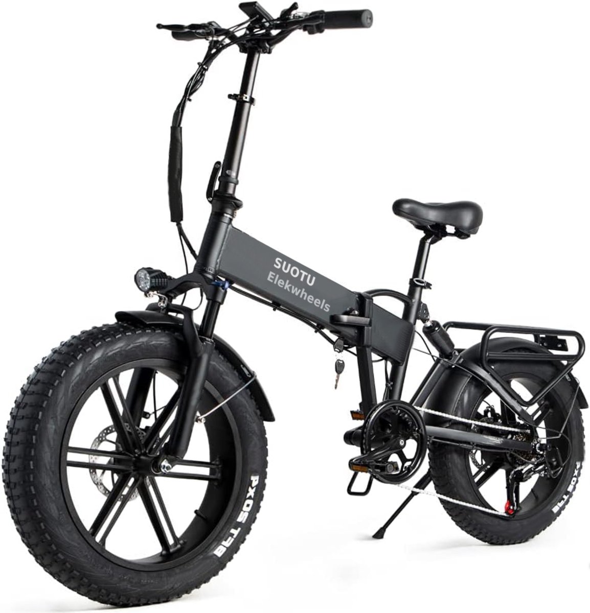 Suotu Elektrische Fiets - Opvouwbare E-bike - 20 Inch - 13AH - Elektrische Fatbike - 7 Versnellingen - Zwart
