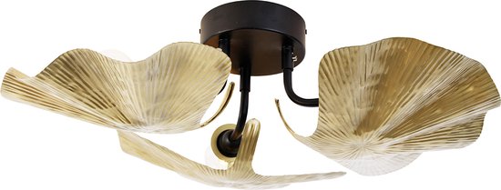 QAZQA louka - Oosterse Plafondlamp - 3 lichts - Ø 67 cm - Messing - Woonkamer | Slaapkamer | Keuken