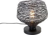 QAZQA sarella - Design Tafellamp - 1 lichts - H 26.5 cm - Zwart - Woonkamer | Slaapkamer | Keuken