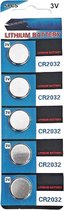 DW4Trading Lithium Batterij Knoopcel CR2032 - 3 Volt - 230mAh - Pak van 5 Stuks