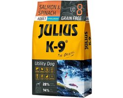 Julius K9 - Graanvrij en hypoallergeen hondenvoer op zalm & aardappel basis - Voor volwassen honden van kleine rassen - 10kg