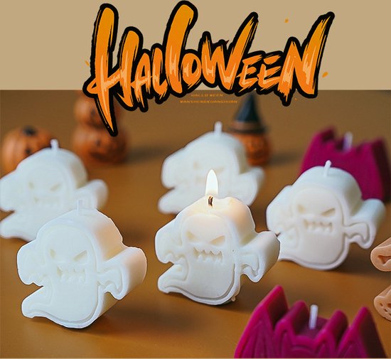Halloween - Kaars 8 Stukken - Van 4 vormen - Feest Korting - Geurkaarsen Kaarsenset - Aromatherapie Kaars - Figuurkaars