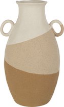 J-Line vase Oreille - céramique - beige/marron clair - large - 34.5 cm de hauteur