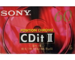 SONY CDit II - 60 MIN - AUDIO TAPE (CASSETTE BANDJE) - 60 MIN (2 X 30) - VINTAGE TAPE UIT 1998