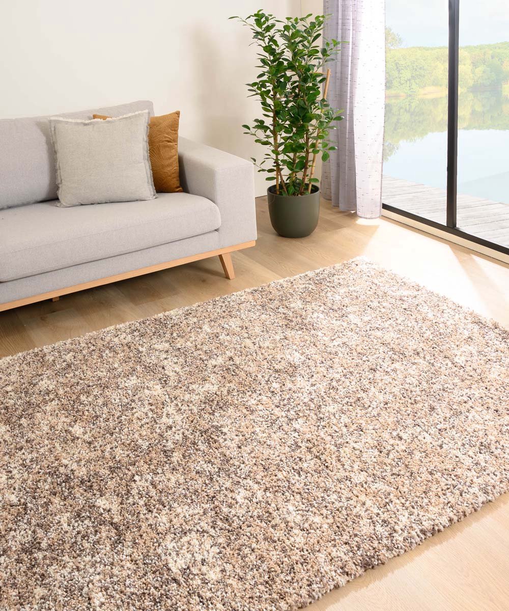 Hoogpolig vloerkleed gemêleerd - Blend beige 240x340 cm