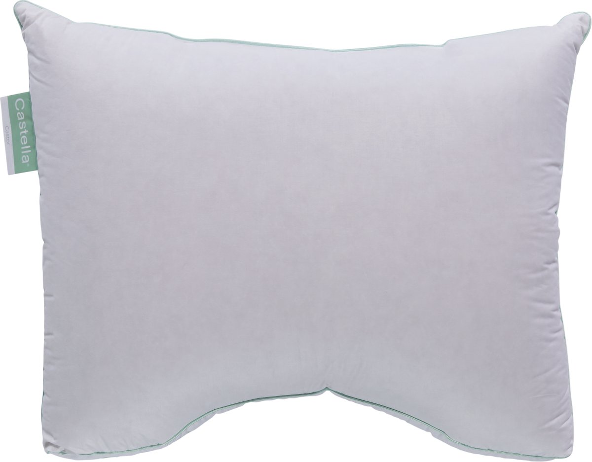 Castella Castor Hoofdkussen - Nekklachten Hoofdkussen - Eendendons & Eendenveren - Driekamer - Hoofdkussens - Geschikt voor rug-, zij- en buikslapers - Ergonomisch Kussen - 60x70 cm
