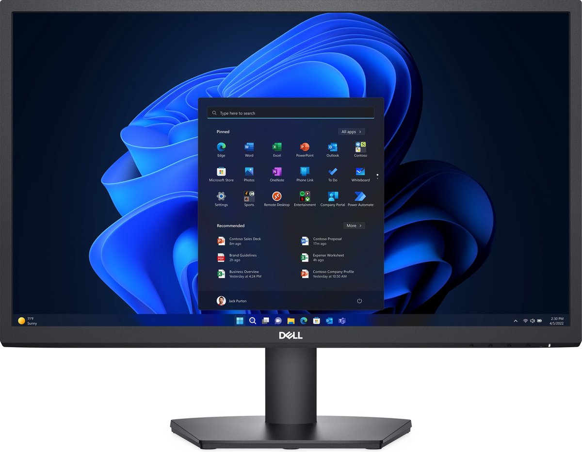 DELL SE2422H computer monitor 61 cm (24") 1920 x 1080 Pixels Full HD LCD Zwart