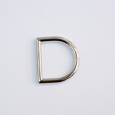 D-ring gesp zilver 2 stuks - 32mm stevig