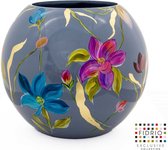 Vase Design Melody - Fidrio PEINT À LA MAIN - vase à fleurs en verre soufflé à la bouche - diamètre 40 cm