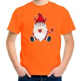 Bellatio Decorations T-shirt d'habillage d'Halloween pour enfants - gnome/gnome diable - orange 140/152