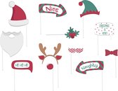 Folat - Photobooth accessoires Holly Jolly Christmas (12 stuks)