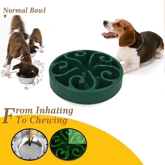 Slow Feeder Hond Kat Kom, Kleine Maat Voedsel Kom Vertragen Eten Doolhof Kitty Puppy Kom Anti Gulp Overeten Verstikking (Grijs