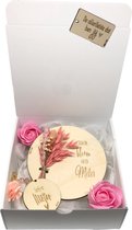 Geschenkbox liefste METER | roze | bloem | droogbloemen | liefste meter | meter vragen | meter worden | peettante vragen | peettante worden | cadeau  | geschenkdoos | giftbox