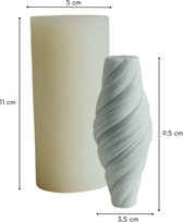 ZoeZo - Kaarsmal - Cilinder twist - Kaars mallen - Siliconen mal - Zelf kaarsen maken - Gips & Epoxy gieten - Zeep maken