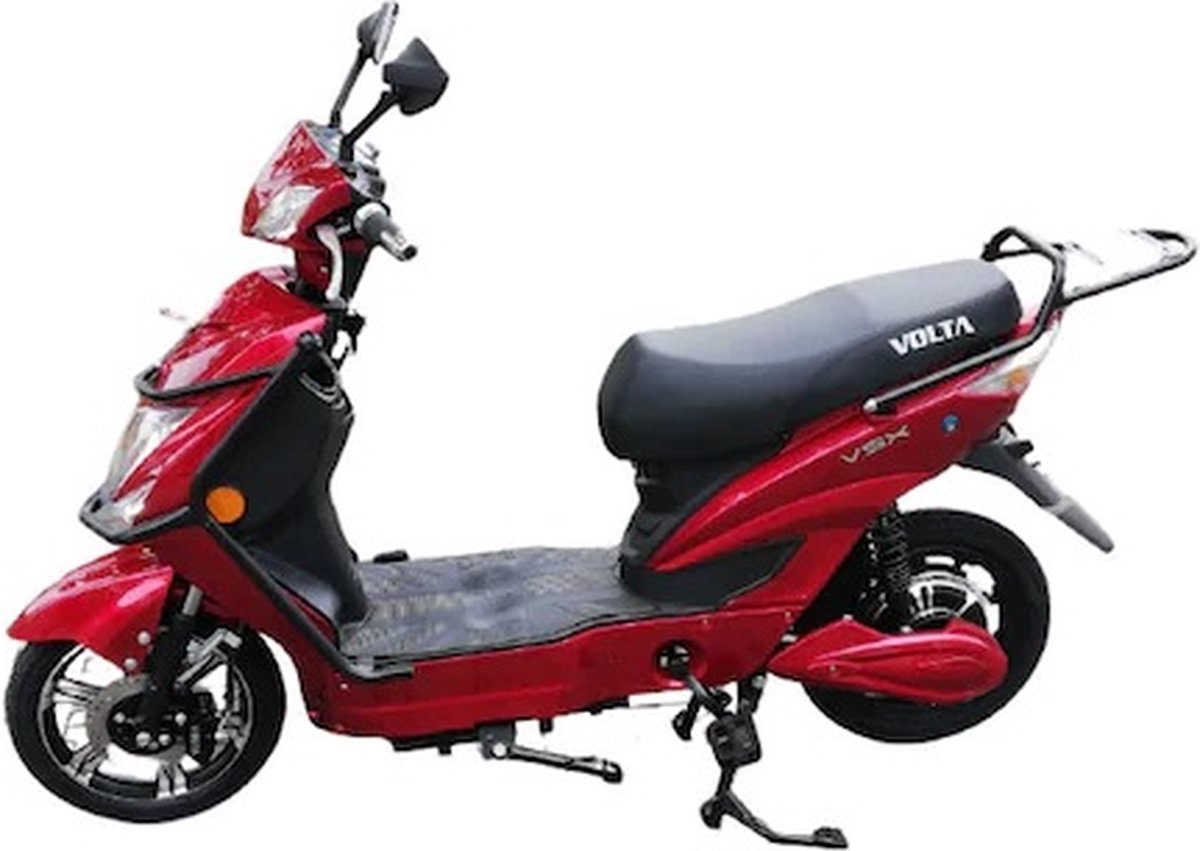 Volta SX Elektrische Scooter (Fiets) met Pedalen – 220 W, Bordeaux/Zwart – Nieuw Model op Prijzenvolger.com
