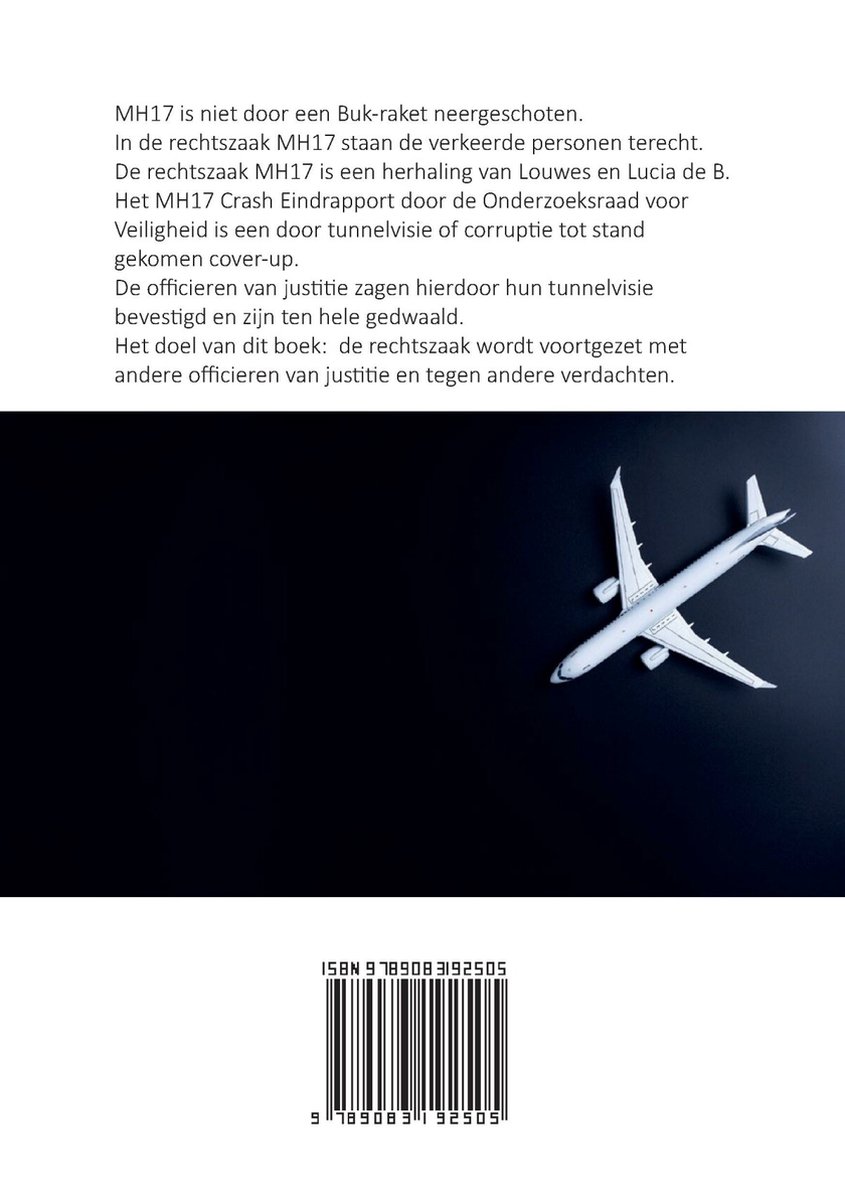 Complotboek 1 - MH17 Een valse vlag terreuraanslag - back cover