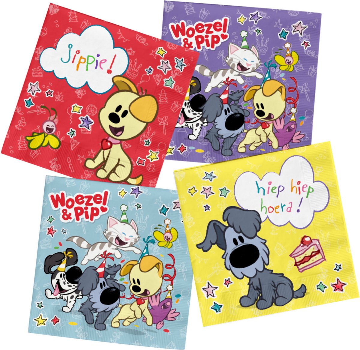 Folat - Servetten Woezel en Pip (20 stuks)