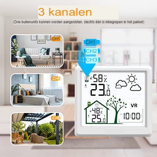 Bresser Draadloos Weerstation met buitensensor 48uurs voorspelling thermo-hygro binnenklimaat zilver Bresser Draadloos Weerstation met buitensensor 48uurs voorspelling thermo-hygro binnenklimaat zilver