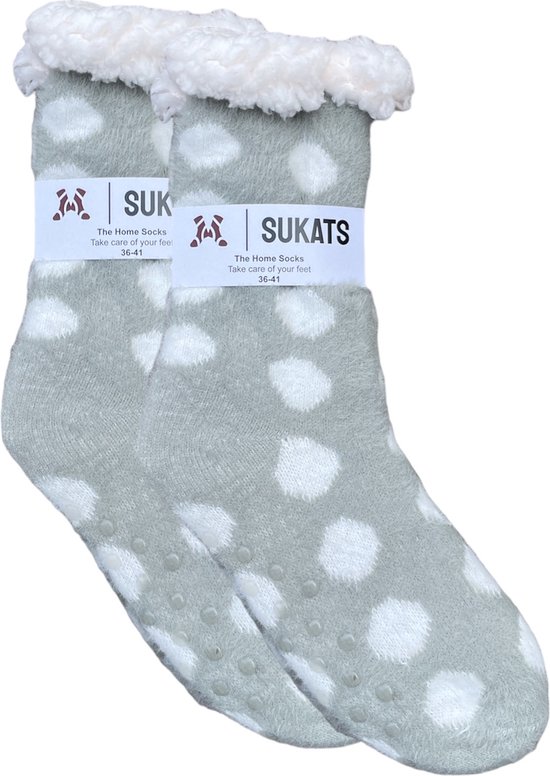 Sukats® Huissokken - Homesocks - Maat 36-41 - Anti-Slip - Fluffy Sokken - Huissokken Dames - Slofsokken - Variant 108 - Meerdere Maten en Varianten