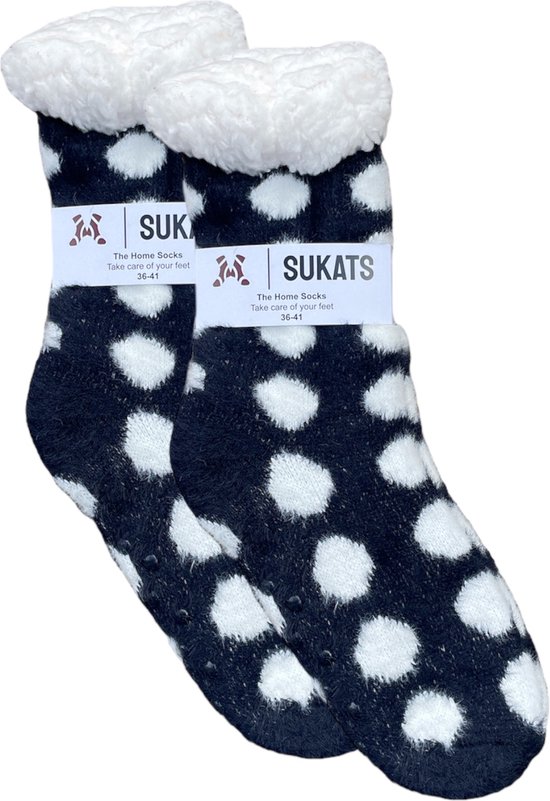 Sukats® Huissokken - Homesocks - Maat 36-41 - Anti-Slip - Fluffy Sokken - Huissokken Dames - Slofsokken - Variant 111 - Meerdere Maten en Varianten