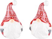 Dekoratief | Duo peper/zout santa, keramiek, 8x5x9cm | A225679