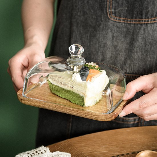 Kaasstolp Pebbly Glazen Deksel