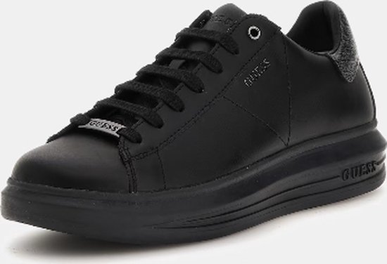 Guess Vibo Mixed-Leather Sneakers, Zwart, 41