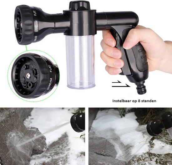 COM-FOUR® spuitfles met drukpomp, drukspuit als schuimgenerator voor auto, huishouden of tuin