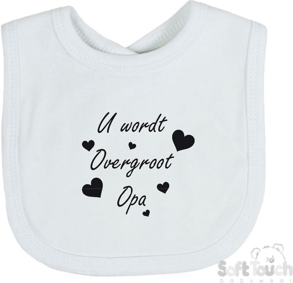 Goedkoopste Soft Touch Slabber U wordt overgroot opa Unisex Katoen Wit/zwart Maat 33x22 Cm Zwangerschap aankondigen - Bekendmaking zwangerschap - Zwangerschapsaankondiging