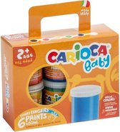 Peinture à doigts pour bébé CARIOCA - 6 x 80ml