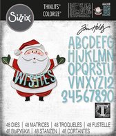 Sizzix • Thinlits Snijmallen Santa Greetings Colorize